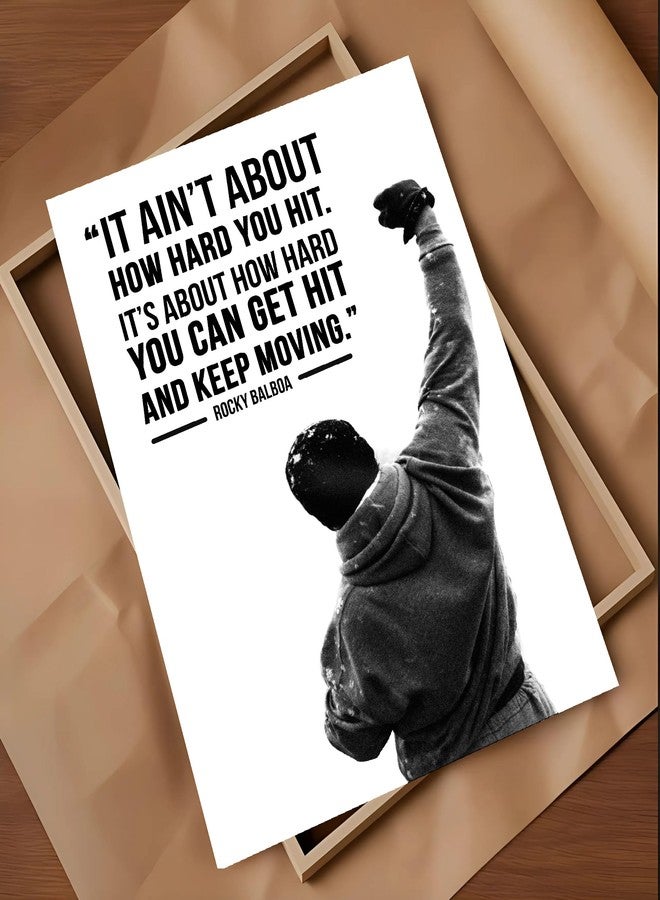 GRAY WALL Good Hope Rocky Balboa Movie Motivational Quote Poster (12 x18 Inch) For Room Office wall decor home Decor bedroom living room Gift Paintings Hostel Boys Girls - Image 3
