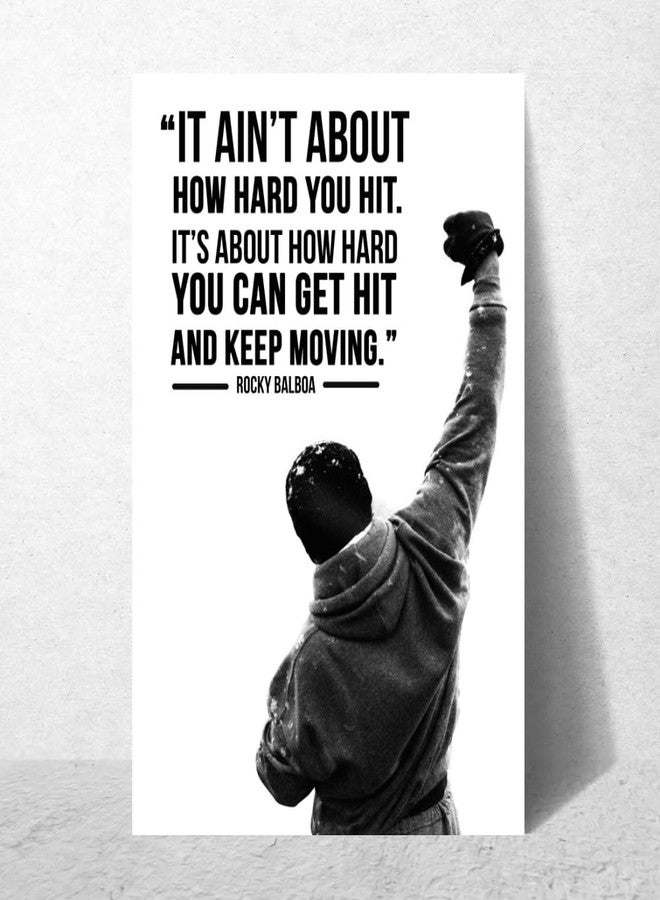 GRAY WALL Good Hope Rocky Balboa Movie Motivational Quote Poster (12 x18 Inch) For Room Office wall decor home Decor bedroom living room Gift Paintings Hostel Boys Girls - Image 5