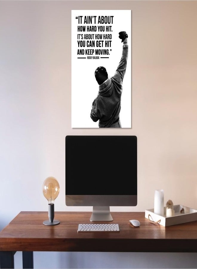 GRAY WALL Good Hope Rocky Balboa Movie Motivational Quote Poster (12 x18 Inch) For Room Office wall decor home Decor bedroom living room Gift Paintings Hostel Boys Girls - Image 2