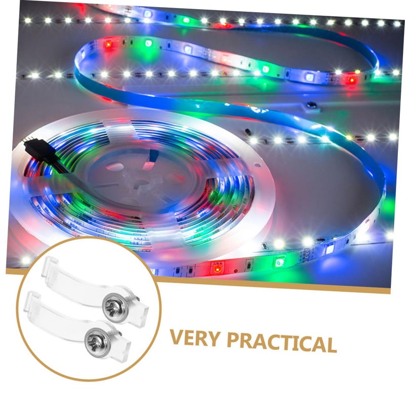 200 Pcs Transparent LED Strip Mounting Clips For Indoor Outdoor Light Installation - Image 4