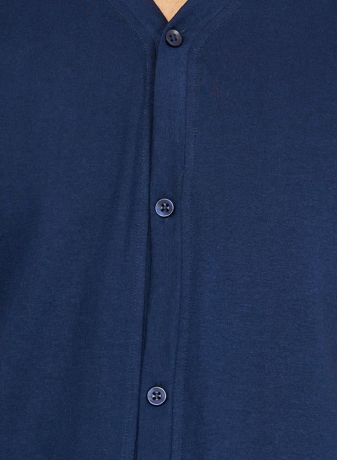 Styli Solid Knit Shirt & Shorts Nightwear Set - Image 3