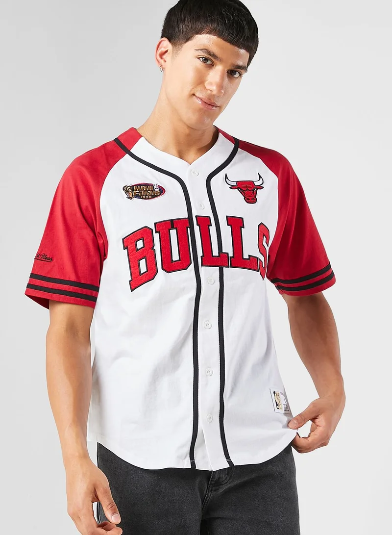Mitchell & Ness Chicago Bulls Practice Day Button Front Jersey Shirt
