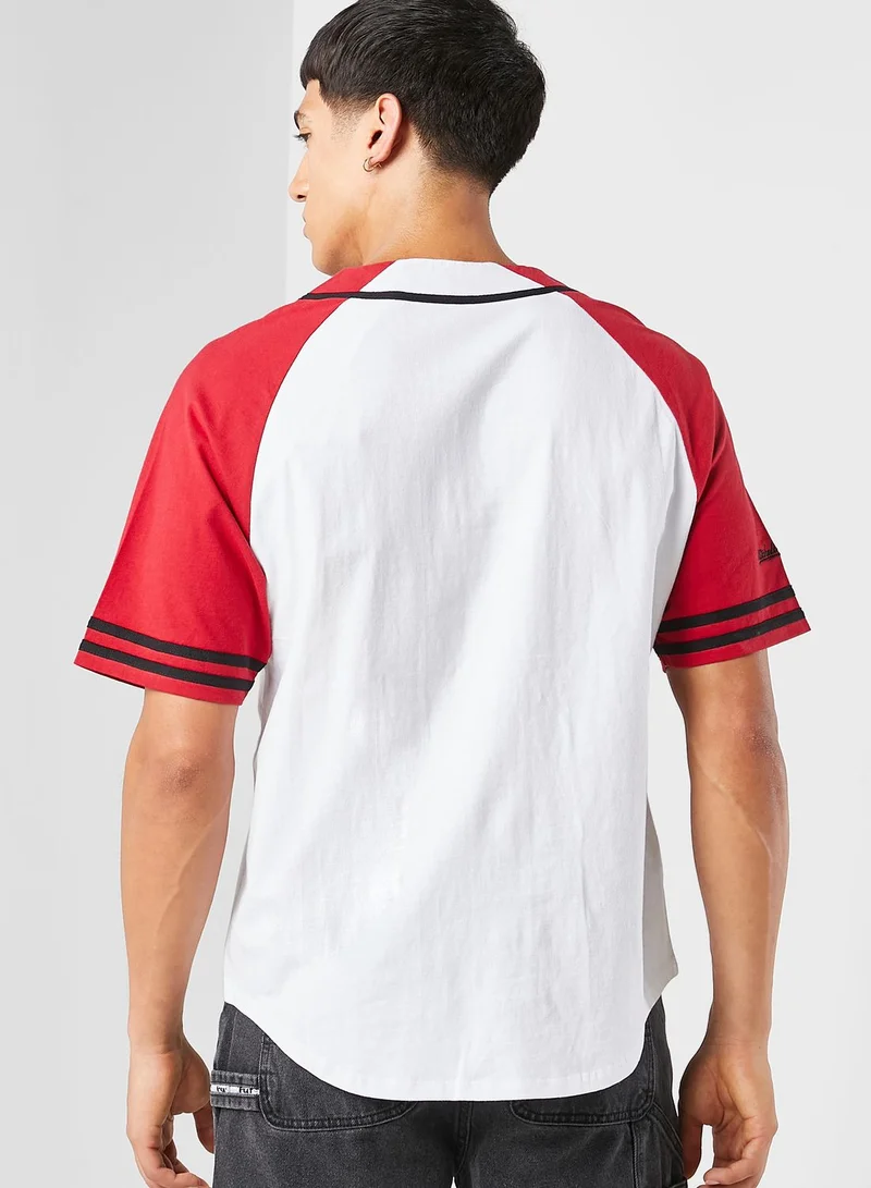 Mitchell & Ness Chicago Bulls Practice Day Button Front Jersey Shirt