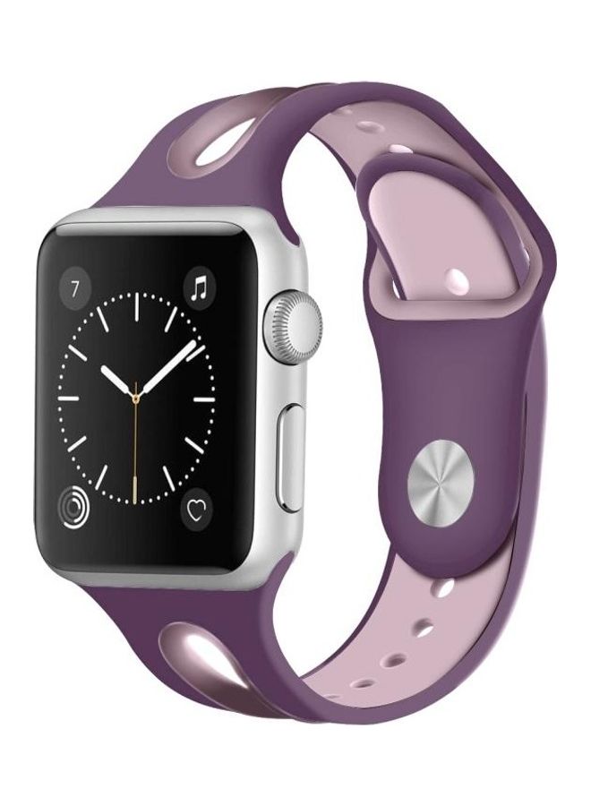 NIBEMINENT Replacement Watchband for Apple Watch Series 7/6/5/4/3/2/1/SE 42/44/45mm Light Purple/Light Pink - Image 3