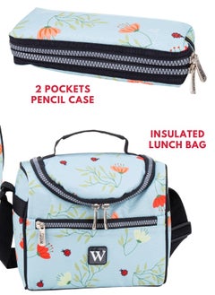 Wires 3 Piece Kids School Trolley Bag laptop compartment Big Wheels With Lunch bag & Pencil Case  - Image 3