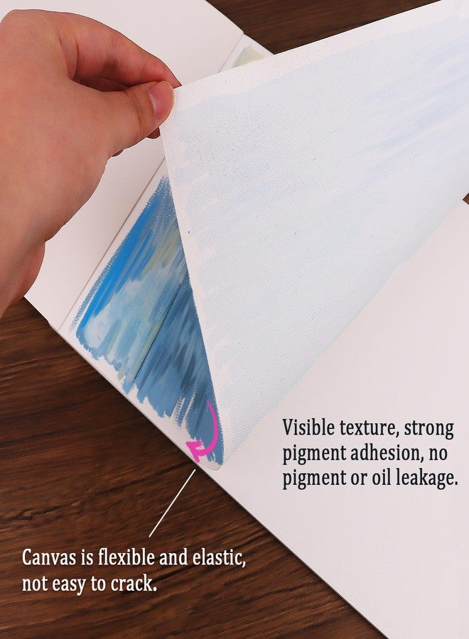 YOLCAR Canvas Pad for Painting, 11.69"x8.66" Pure Cotton Canvas, 10 Sheets Flexible Canvas with Tearable Glue Binding for Oil and Acrylic Art, White Canvas for Outdoor Sketching, Studio Art - Image 5
