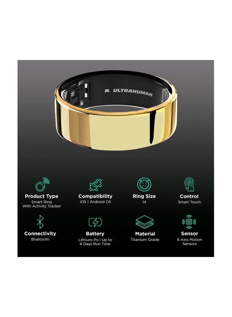 ULTRAHUMAN Ultrahuma Air Ring Air Gold Size-14  - Image 1