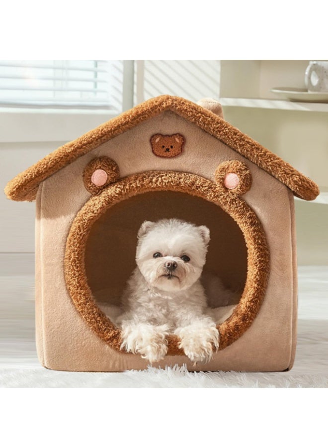 A.M Dog house type winter warm small dog Teddy four seasons universal removable and washable dog house cat bed pet supplies - Image 2