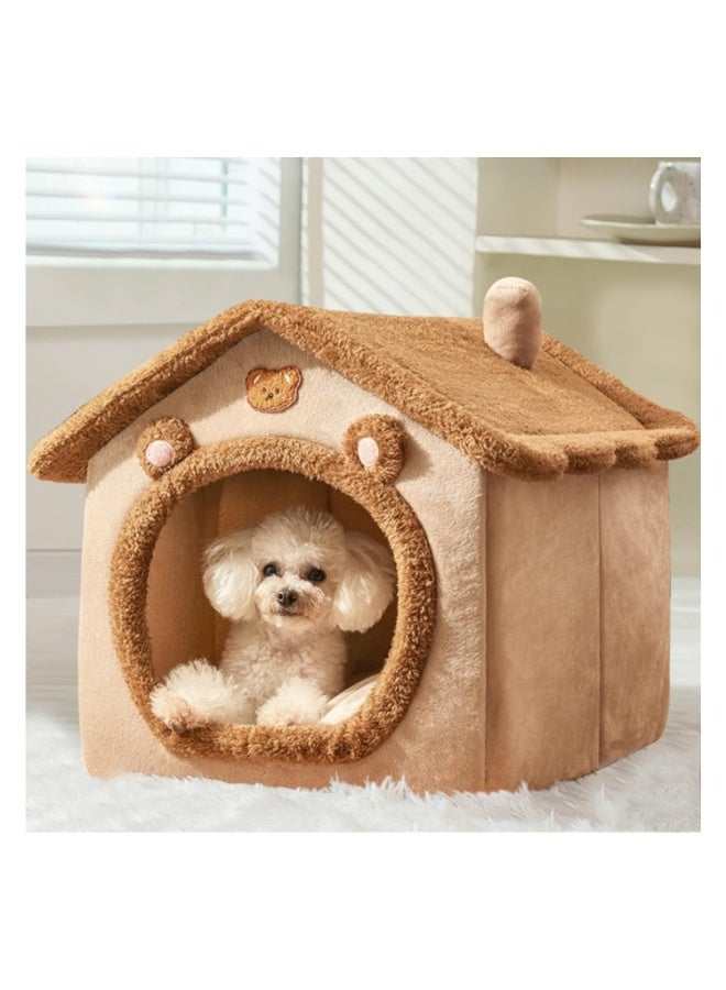 A.M Dog house type winter warm small dog Teddy four seasons universal removable and washable dog house cat bed pet supplies - Image 1