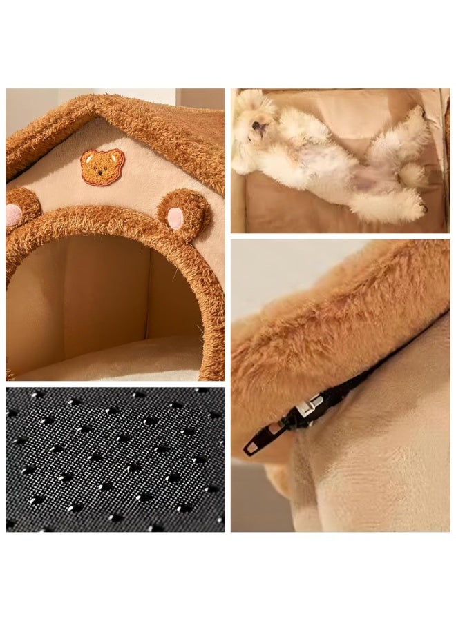 A.M Dog house type winter warm small dog Teddy four seasons universal removable and washable dog house cat bed pet supplies - Image 5