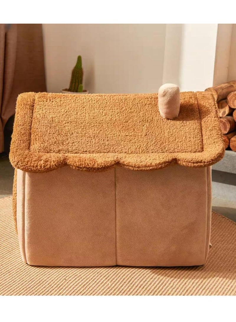 A.M Dog house type winter warm small dog Teddy four seasons universal removable and washable dog house cat bed pet supplies - Image 3