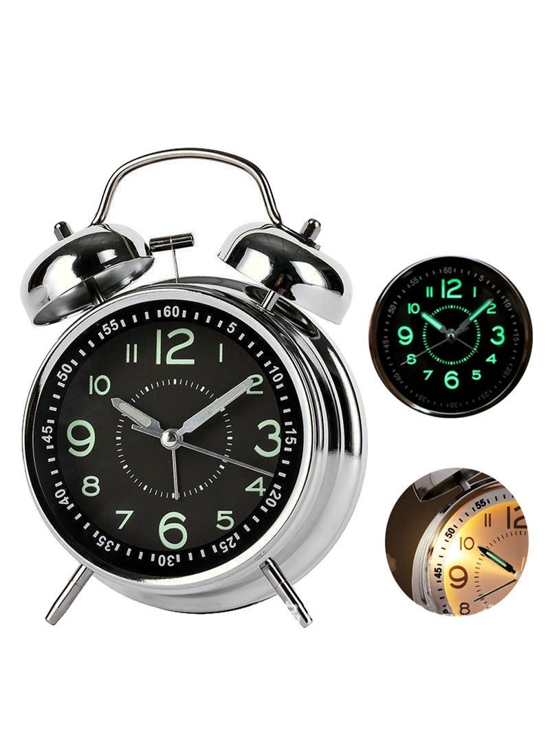 Loud Alarm Clock for Heavy Sleepers Adults, 4.5 Inch Silent Non-Ticking Quartz with Backlight, Luminous dial, Alarm Clocks for Bedrooms Bedside  - Image 1