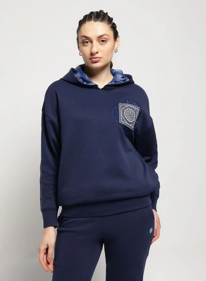 زيسي Unisex Detachable Cord Set Hoodie – Midnight Blue
