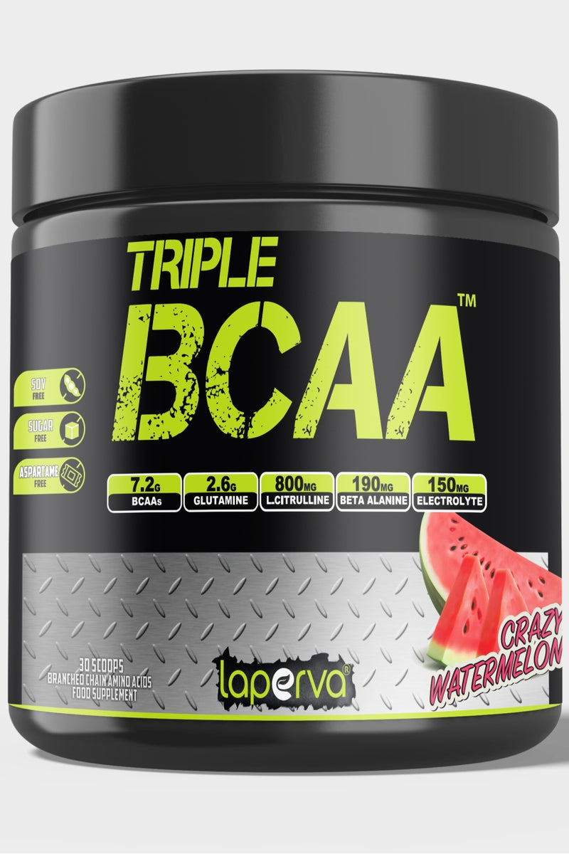 Laperva Triple BCAA Crazy Watermelon Pure Branched Chain Amino Acid With Zero Fat, Zero Carbs and Zero Sugar BCAA 30 Servings  - Image 1