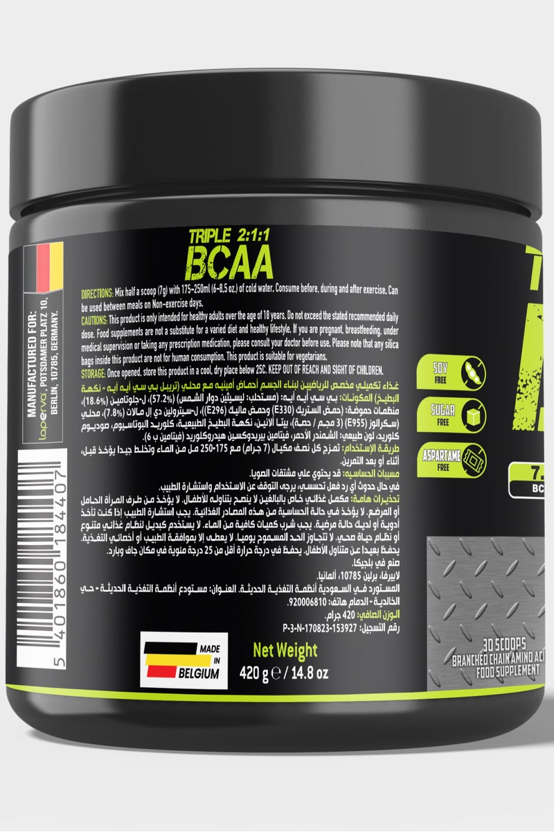 Laperva Triple BCAA Crazy Watermelon Pure Branched Chain Amino Acid With Zero Fat, Zero Carbs and Zero Sugar BCAA 30 Servings  - Image 2