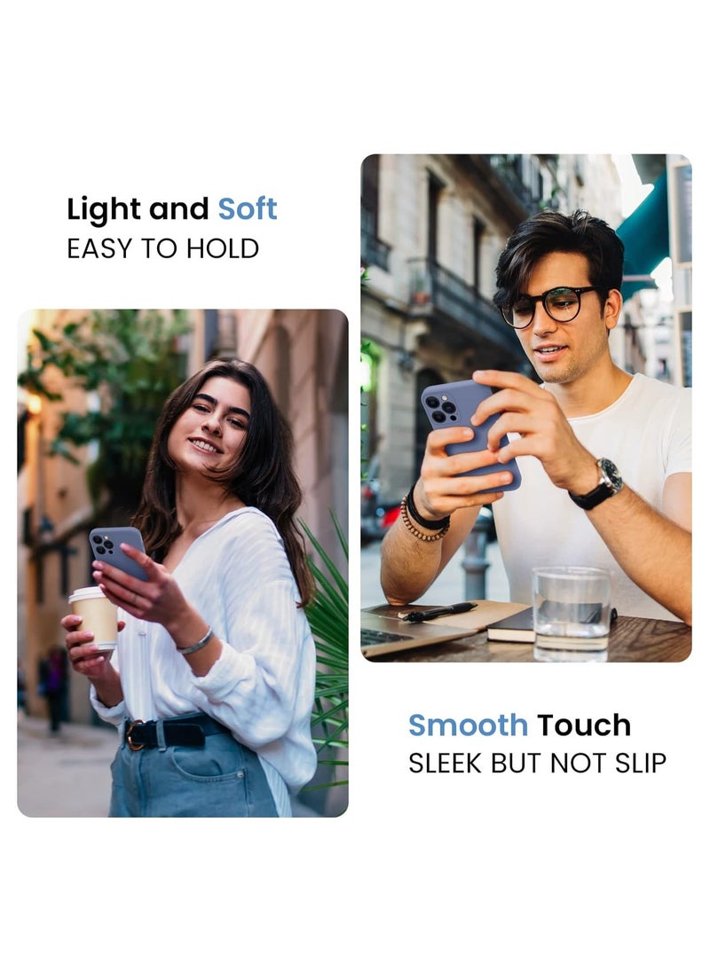 Raxoom Designed for iPhone 15 Pro Max Case, Silicone Upgraded [Camera Protection] for iPhone 15 ProMax Case with [2 Screen Protectors], Anti-Scratch Microfiber Lining, 6.7 inch, Lavender Gray - Image 1