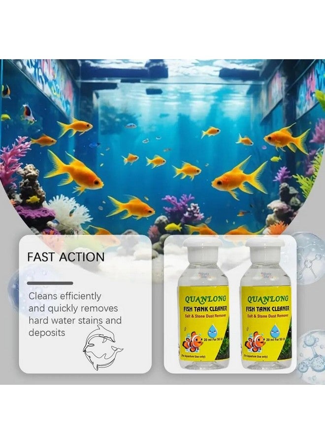 VAYINATO منظف حوض السمك VAYINATO Quanlong (عبوة من 2 * 100 مل) | مزيل الملح وغبار الحجر لحوض السمك - Image 4
