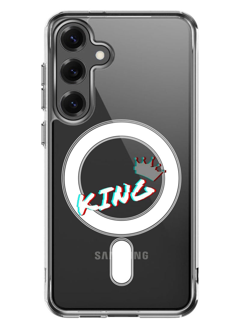 Theodor Magnetic Case for Samsung Galaxy S25 Plus 6.7-inch Compatible with MagSafe Wireless Charging, Shockproof Phone Bumper Cover King - Image 1