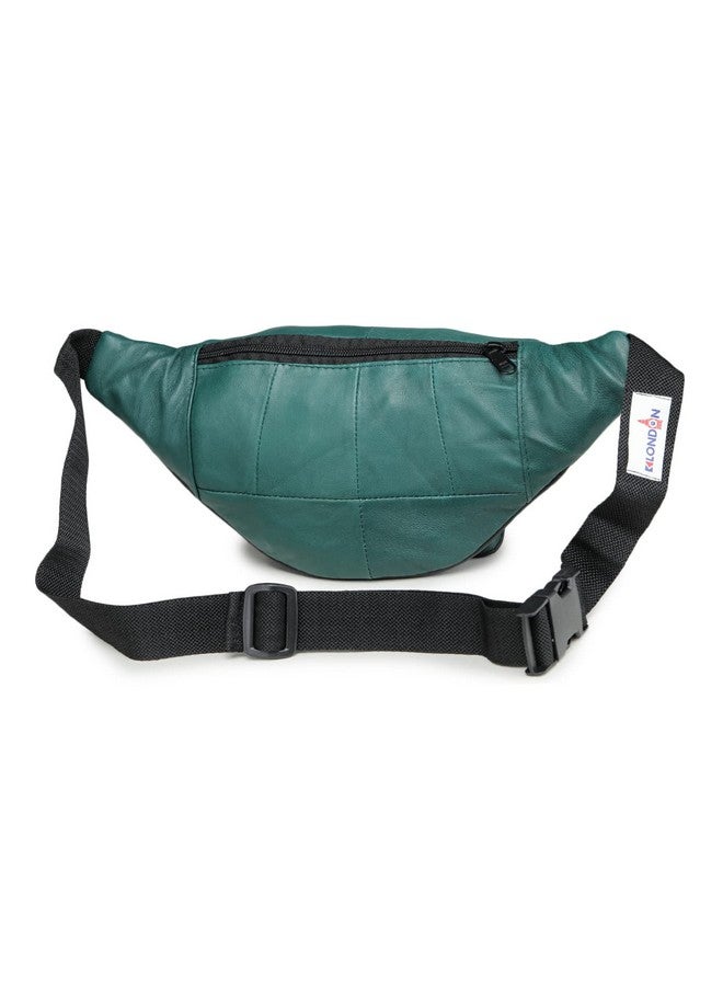 K London Leather Men Women Waist Bag Fanny Bag Travel Pouch Passport Holder | Travel Friendly | Handcrafted - Durable Multiple Credit/Debit Card Slots_ (11700_Green) - Image 3