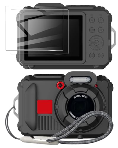 Tedubax Silicone Case for Kodak pixpro wpz2 Digital Camera with 2PCS Screen Protector and Lanyard - Black - Image 1