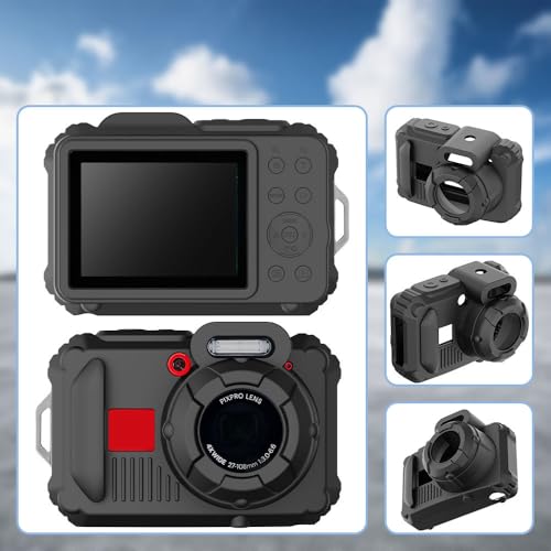Tedubax Silicone Case for Kodak pixpro wpz2 Digital Camera with 2PCS Screen Protector and Lanyard - Black - Image 2