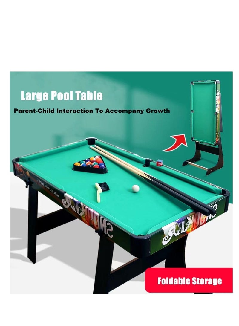 4 in 1 Multifunctional Folding Pool Table Children's Home Standing Football Table Table Tennis Ice Hockey Children Learning Table Desktop Sports Games Family Game Table Toys