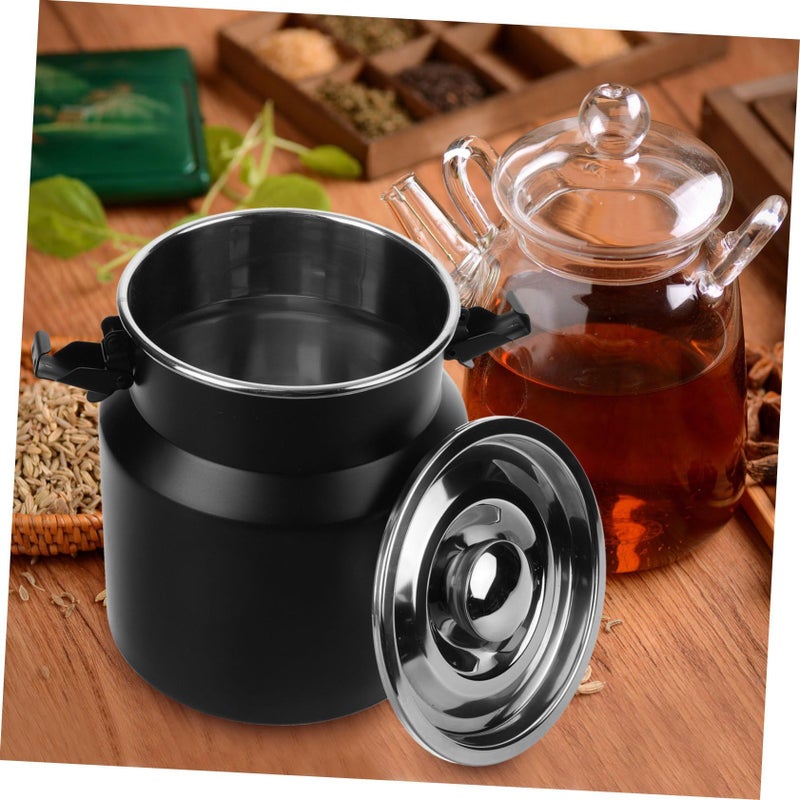 Multicolor Stainless Steel Milk Jug with Lid for Kitchen Storage Rice Cereal Outdoor Use - Image 4