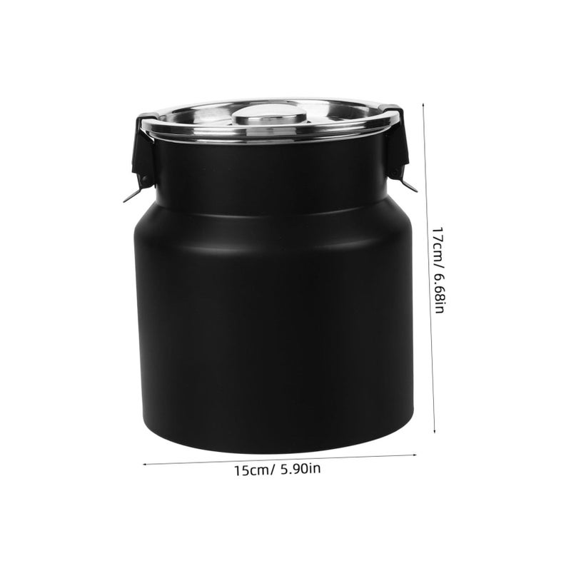 Multicolor Stainless Steel Milk Jug with Lid for Kitchen Storage Rice Cereal Outdoor Use - Image 5