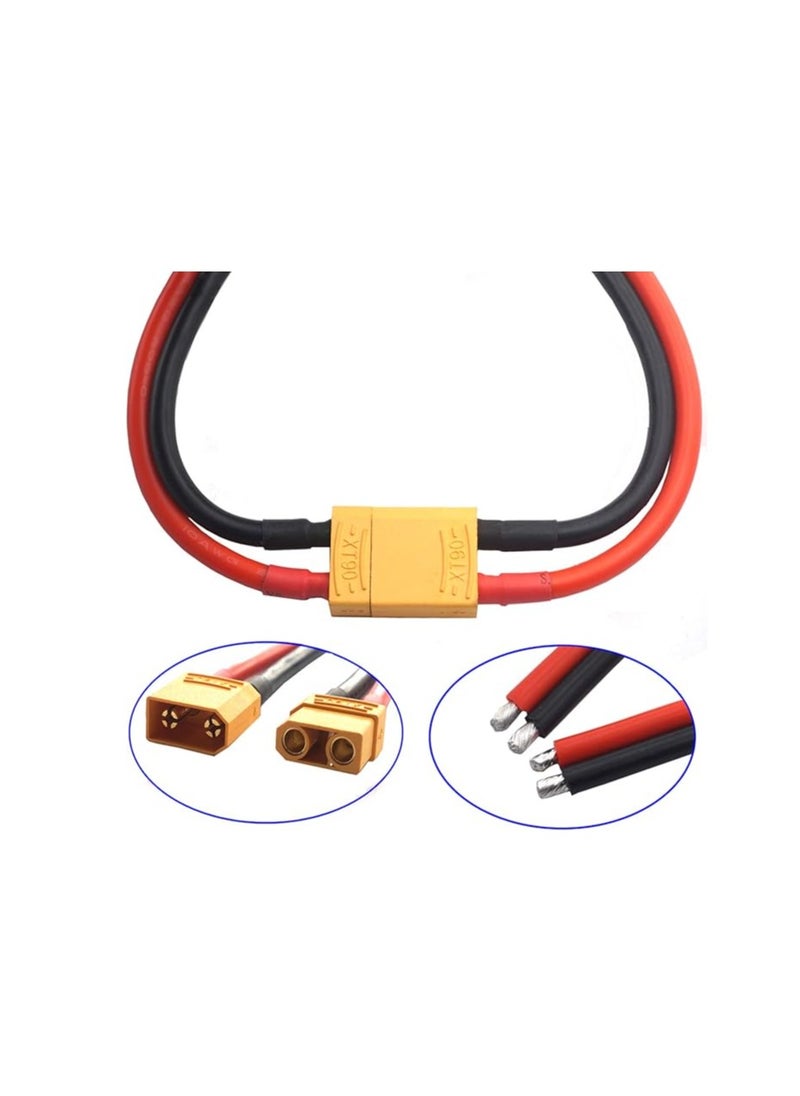 KNP KNP XT90 Connector with Cable Male/Female is a heavy duty connector designed for high current applications offering secure and stable power transmission.  - Image 2