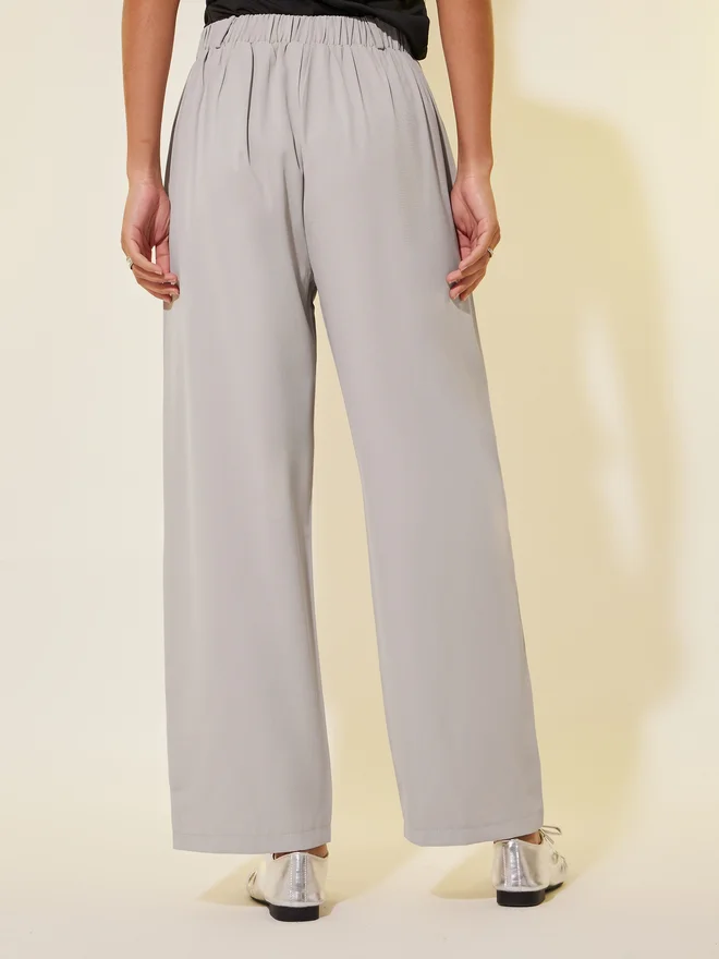 Take Two Take Two Solid Pleated Wide Leg Pants