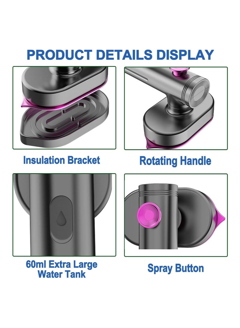 ARNOTEC Mini Travel Steam Iron for Clothes,Micro Steam Iron Portable Professional Handheld Steamer for Clothes,180°Rotatable Foldable Garment Steamer for Home and Travel,60ml Water Tank  - Image 2