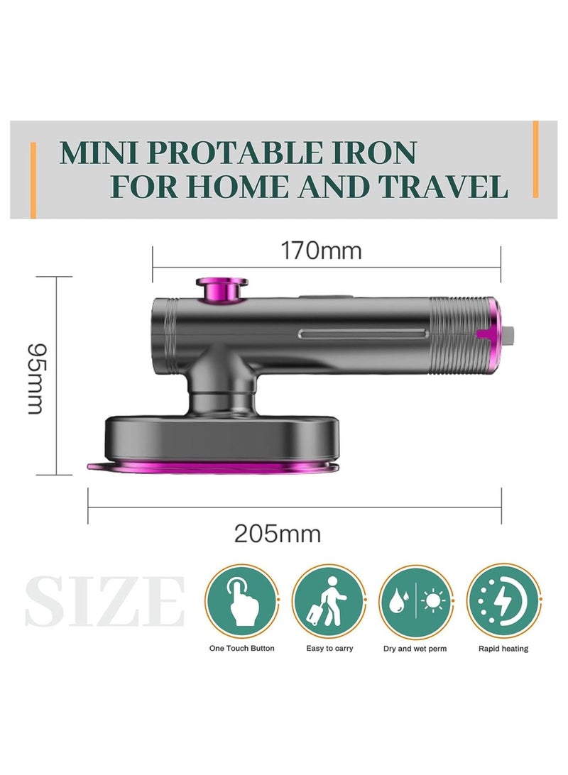 ARNOTEC Mini Travel Steam Iron for Clothes,Micro Steam Iron Portable Professional Handheld Steamer for Clothes,180°Rotatable Foldable Garment Steamer for Home and Travel,60ml Water Tank  - Image 5