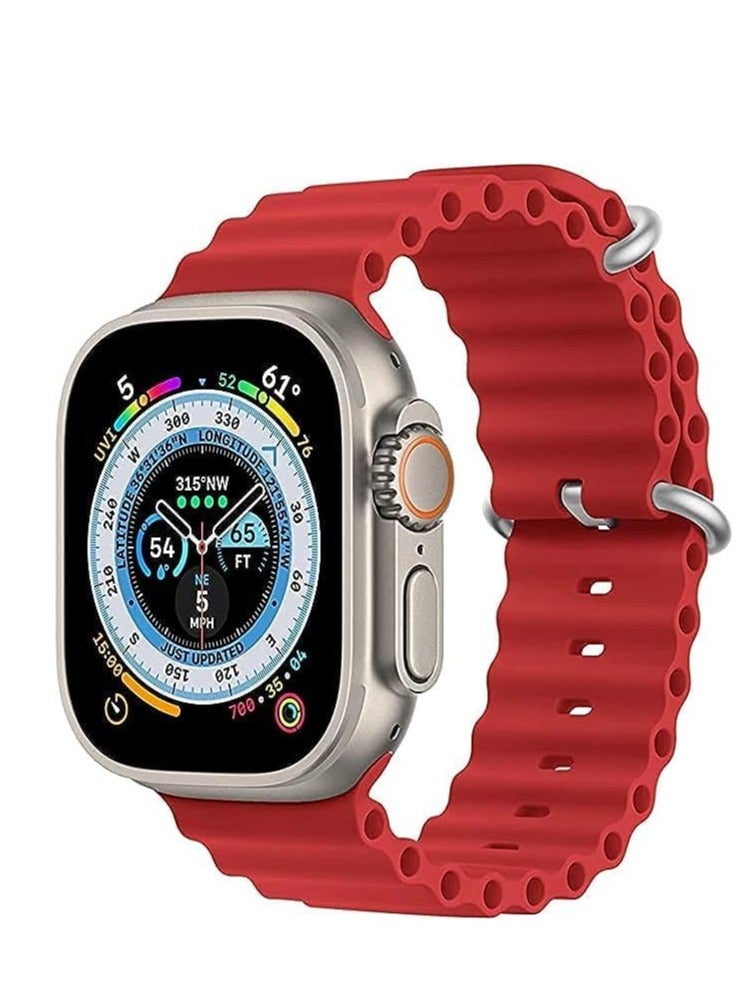 For Watch 20mm/ ultra Band 49mm 45mm 44mm 42mm 41mm 40mm 38mm Men Women, Soft Silicone Sport Band Replacement Strap for ultra Watch Ultra2/Ultra iWatch Series SE 9 8 7 6 5 4 3 2 1 - Image 1