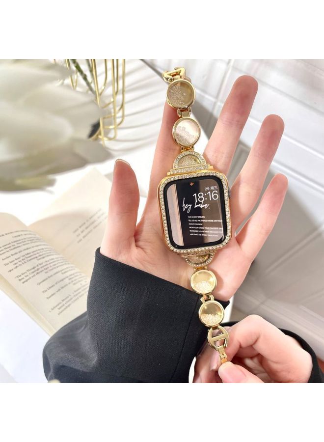 Loquat For Apple Watch Bracelet Strap Suitable For Quicksand Strap Metal Strap S7 6 SE S8 40 44-Color:How To Choose The Size-40mm (watch Strap Only)  - Image 4