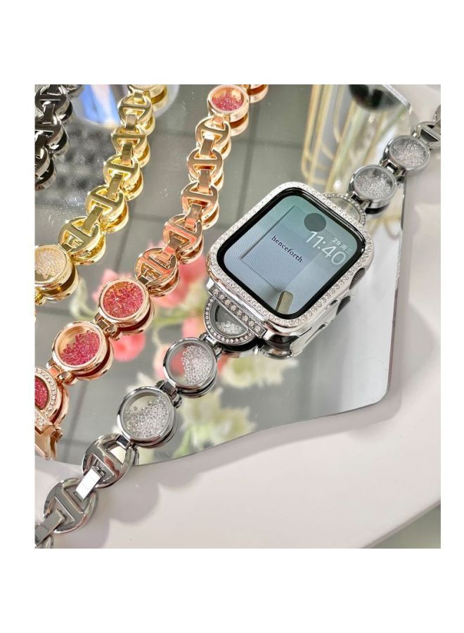 Loquat For Apple Watch Bracelet Strap Suitable For Quicksand Strap Metal Strap S7 6 SE S8 40 44-Color:How To Choose The Size-40mm (watch Strap Only)  - Image 3