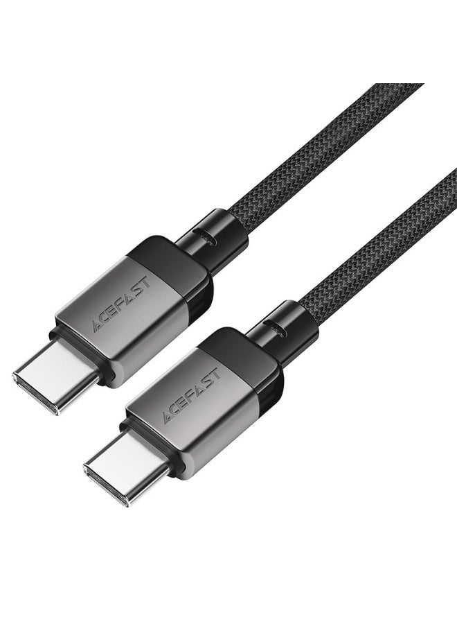 أسيفاست كابل شحن وبيانات C9-03 USB-C إلى USB-C، توصيل طاقة عالي السرعة 60 واط، شحن سريع، طول 1.2 متر، تصميم مضفر من النايلون - أسود - Image 1