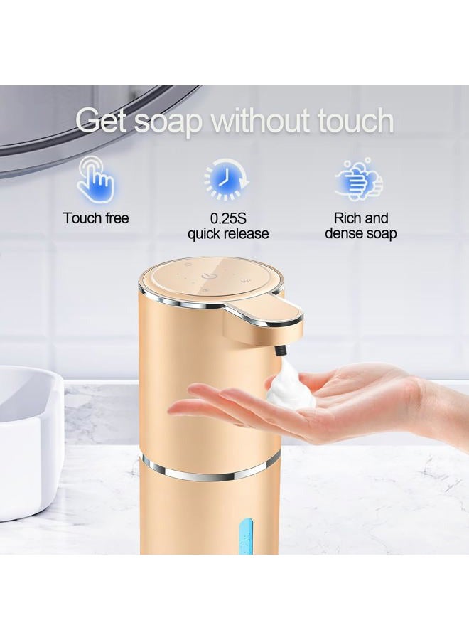 Sylfu Automatic Foaming Soap Dispenser - Hand Free Pump Touchless Soap Dispenser USB Rechargeable Dispenser with 380ml, 4levels Adjustable Dispenser for Bathroom Kitchen - Image 2