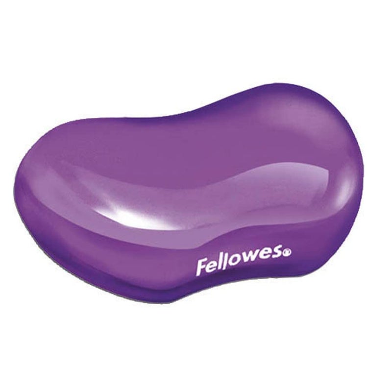Fellowes Purple Gel Crystal Flex Rest Transparent Mini Wrist Rest