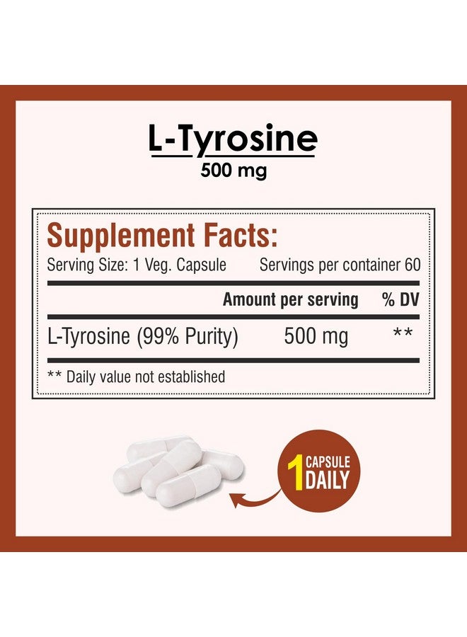 Biotrex Nutraceuticals L-Tyrosine 500mg - 60 Capsules - Image 4