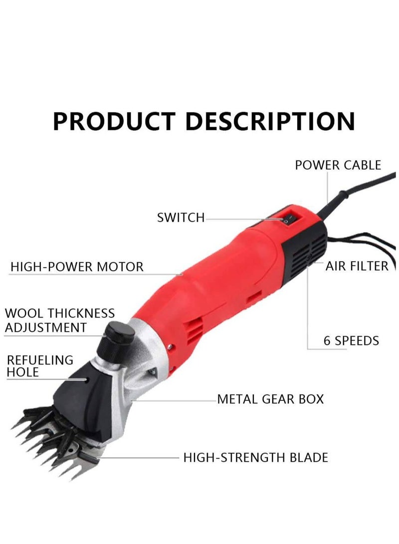 Joyelink 690W Electric Sheep Shearing Clippers Shears Animal Wool Sheep Cut Goat Alpaca Pet Trimmer Farm Machine Professional Animal Hair Clipper with Trimmer Adjustable Speed - Image 2