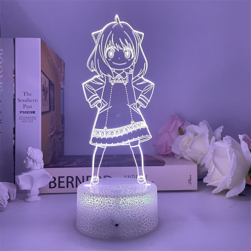 Spy Fanjia Ania Ania Animation Handset Surrounding Landscape Decoration Seven-Color 3D Nightlight - Image 5