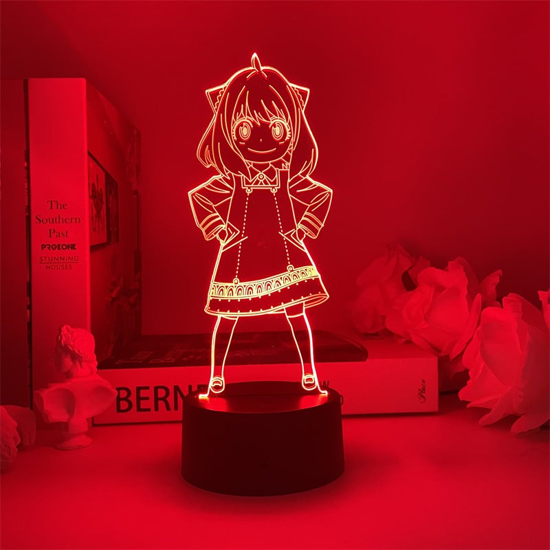 Spy Fanjia Ania Ania Animation Handset Surrounding Landscape Decoration Seven-Color 3D Nightlight - Image 3