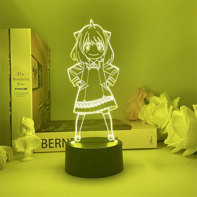 Spy Fanjia Ania Ania Animation Handset Surrounding Landscape Decoration Seven-Color 3D Nightlight - Image 4