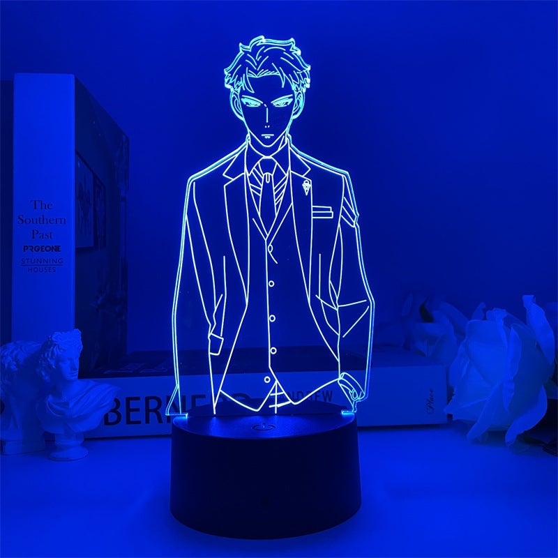 Spy Fanjia Ania Ania Animation Handset Surrounding Landscape Decoration Seven-Color 3D Nightlight - Image 1