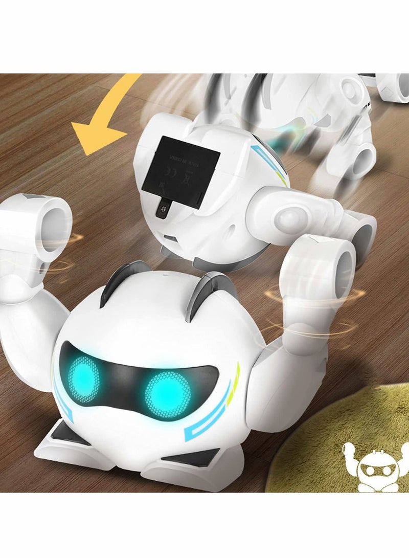 Rolling Music Robot, Touch Sensing Smart Early Learning Children's Toy Portable, Interactive Walking Singing and Dancing, Gift for 3-8 Years Old