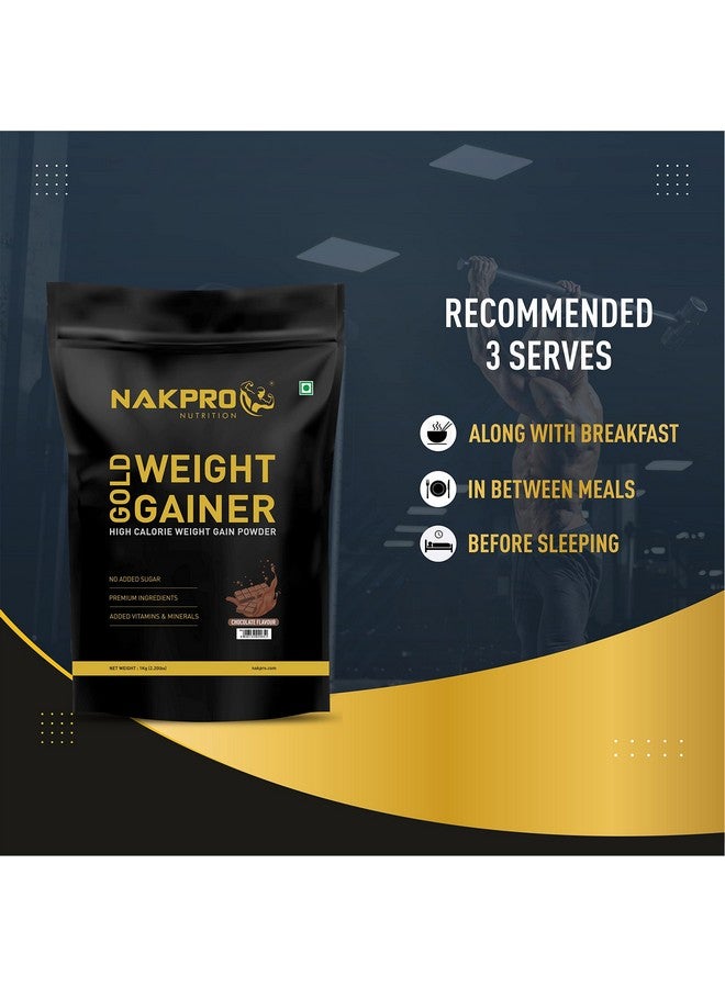NAKPRO GOLD WEIGHT GAINER | High Carbs & High Calorie | 13g Protein, 80g Carbs |Added Vitamins & Digestive Enzymes|Easy Mixing, Digesting Powder for Men & Women | 1 Kg Chocolate Flavour (10 Servings) - Image 5