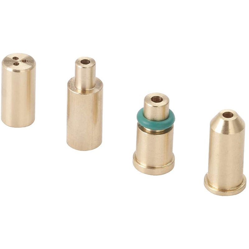 SMTHOME 4PCS Replacement Brass Gas Refill Adapter for S T Dupont Lighter Yellow/Red/Green/Blue Caps DIY Repair Part - Image 1