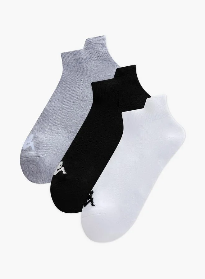 كابا طقم 3 أزواج - جوارب كابا بطول الكاحل بطبعة شعار