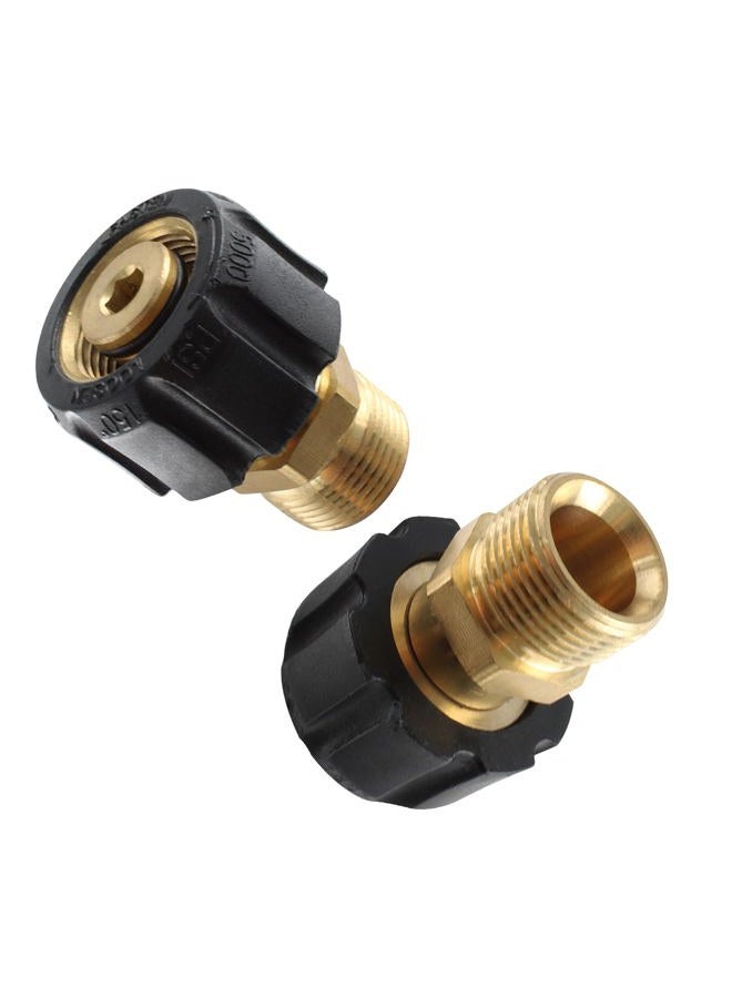 AUXBC Pressure Washer Adapter, M22 15mm Female Thread to M22 14mm Male Fitting, 5000 PSI Pressure Washer Hose Coupler Brass Quick Hose Connector - Image 3