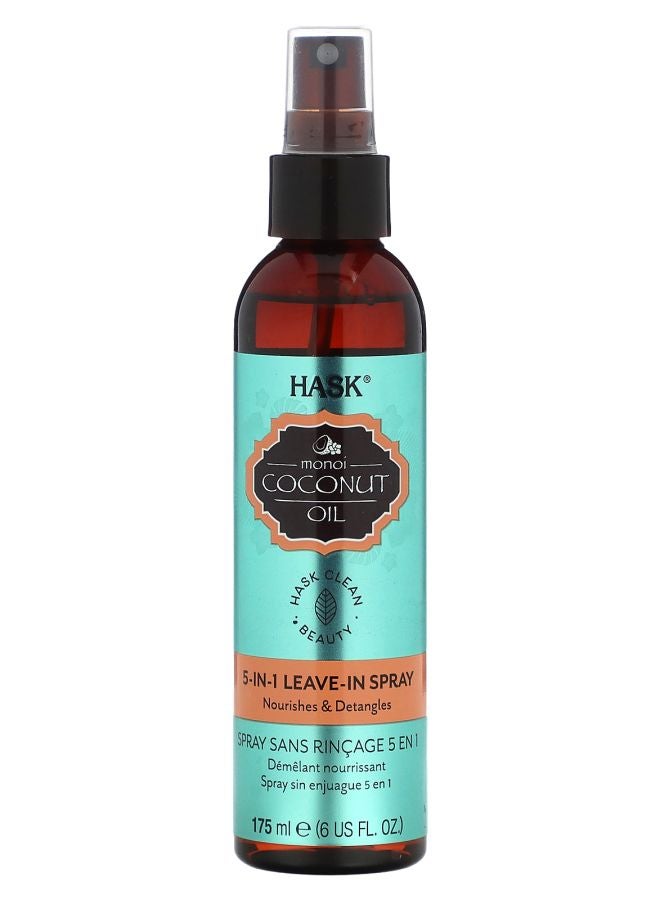 HASK Monoi Coconut Oil 5-In-1 Leave in Spray 6 fl oz (175 ml)
